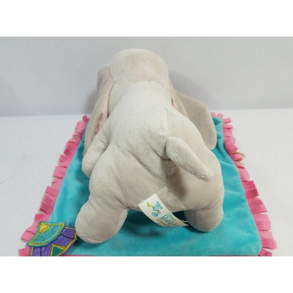 Disney Swaddle Baby Dumbo lot of 2 fringe blanket Lovey Babies Plush 10” Elephan - Picture 7 of 16